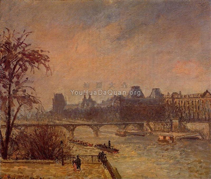 The Seine and the Louvre, Paris - 卡米耶·毕沙罗